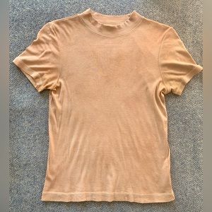 Vince Mock Neck TShirt Hand Dyed